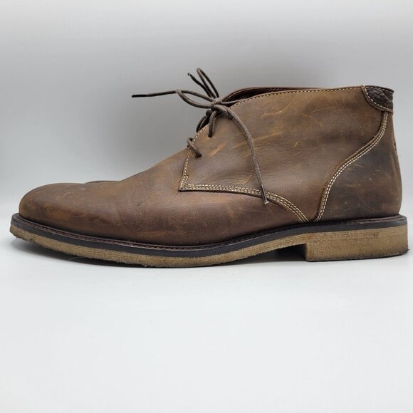 Johnston Muphy Copeland Chukka Leather Ankle Boots 11.5 M Brown - Picture 10 of 16